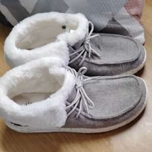 Hey Dude Gray Ankle Booties with Plush Lining